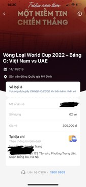 Ảnh Bán vé bóng đá trận UAE