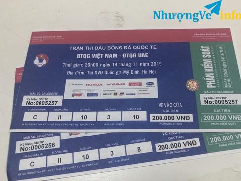 Ảnh Cặp vé bóng đá Việt Nam - UAE