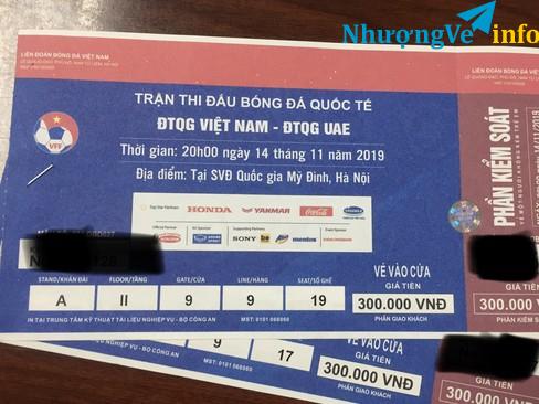 Ảnh Bán cặp vé 300k Vietnam UAE khán đài A