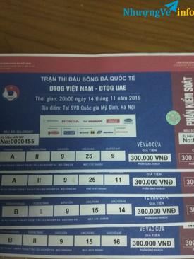 Ảnh Bán 3 cặp vé trận UAE khán đài A,B mệnh giá 300k giá 2,6tr