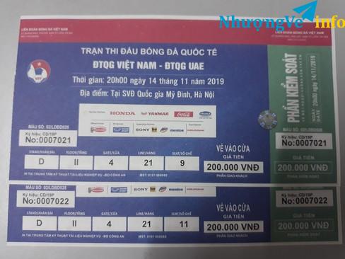 Ảnh Bán cặp vé 200k trận VN -UAE giá 1.4tr, có fix nhẹ cho ai có thiện chí