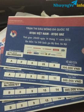 Ảnh Bán 3 cặp vé UAE Mệnh giá 300k tầng 2 KĐ A,B giá 2,5tr/cặp