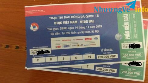 Ảnh bán cặp vé Việt Nam VS UAE ngày 14/11/2019