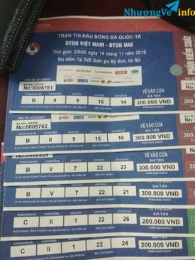 Ảnh Còn 3 cặp vé 200k và 300k trận UAE để giá sàn cho bác nào có nhu cầu đi xem