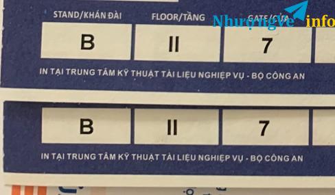 Ảnh Bán vé Việt Nam UAE cặp 400k tầng 2 cửa 7
