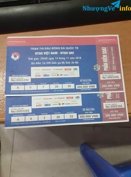 Ảnh Cần bán cặp vé Loại 300k 2tr6/1 cặp ai cần LH 0982961550