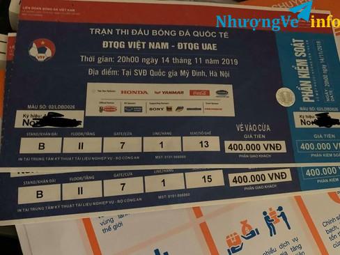 Ảnh BÁN CẶP VÉ SIÊU SANG (KĐ A TẦNG V CỬA 1) KHÁN ĐÀI DÀNH CHO ĐẠI GIA NGỒI Ạ VÀ( KĐ B II 4 )