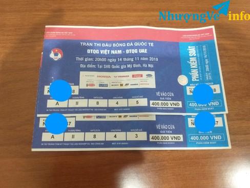 Ảnh 1 cặp vé bóng đá khán đài A tầng II cửa 8 (mệnh giá 400k) view đẹp