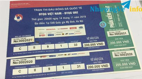 Ảnh 1 CẶP VÉ LOẠI 200K KHÁN ĐÀI C DUY NHẤT