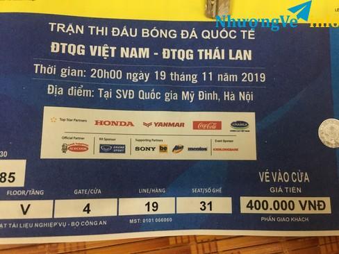 Ảnh Vé loại 2 trận Việt Nam- thái lan