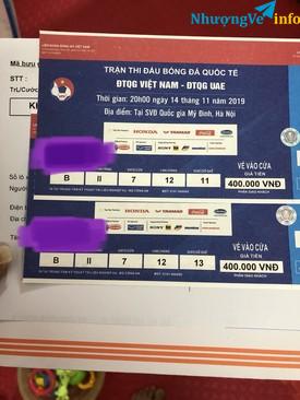 Ảnh Cặp vé loại 2 Vietnam- UAE