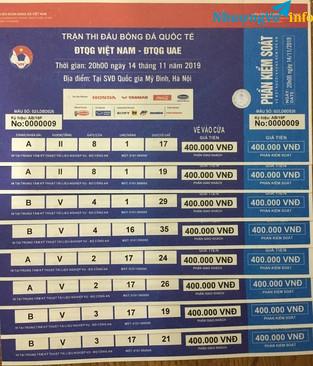 Ảnh Bán 4 cặp vé trận UAE loại 400k