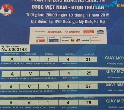 Ảnh 2 CẶP VÉ THÁI LAN liền kề KHÁN ĐÀI A TẦNG V CỬA 1 ( VÉ MỜI ) TẶNG XẾP. 0961273757 . SMS THÔI Ạ