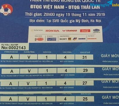 Ảnh Bán 2 cặp thái lan liền kề. Vé mời khán đài A tầng V cửa 1. 0961273757. Sms hộ e. Đang đi làm ạ
