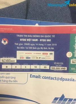 Ảnh 1 vé lẻ VIP trận UAE cho anh em F.A đi xem giá cực mềm bii cửa 3