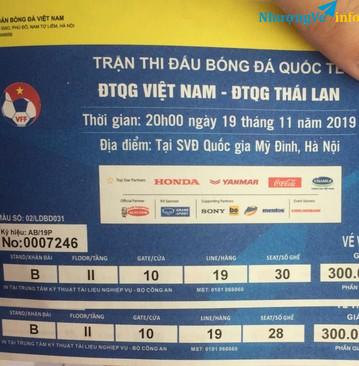Ảnh bán 1 cặp vé 300k , 2tr6 cặp (VN-Thai) BII-gate 10-line 19 ,ghế 28-30