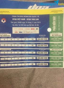 Ảnh 5 vé 200 khán đài C cùng cửa trận thái lan cho anh chị nào cần