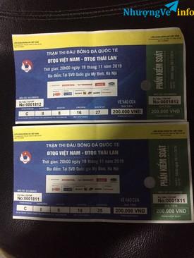 Ảnh bán 1 cặp vé bóng đá khán đài C tầng 2 trận Việt Nam- Thái Lan chỗ ngồi đẹp, liên hệ 0985042627