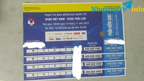 Ảnh 4 vé THÁI LAN - Vip biếu Sếp B V 4 liền nhau -hàng 5 sát sân 4.5tr/ cặp