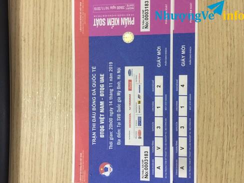 Ảnh Giấy mời VN-UAE,khán đài A cửa 3 siêu đẹp giá 2tr