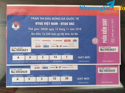 Ảnh Vé mời VIP UAE cho ae lên sân nhanh còn kịp