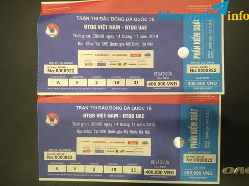 Ảnh Bán 2 vé cửa a việt nam vs uae mệnh giá 400k