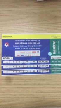Ảnh 3 vé khán đài A,cửa 6, giá 1tr8/vé