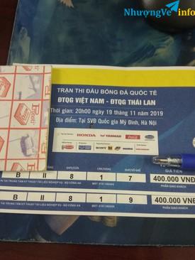 Ảnh 1 cặp vé 400k trận Thái Lan khán đài B tầng 2 cửa 8 hàng gần sân