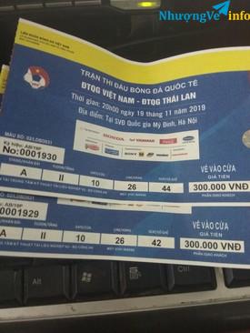 Ảnh 1 cặp vé Khán đài A tầng 2 cửa 10 hàng 26 vị trí đẹp cho bạn nào cần