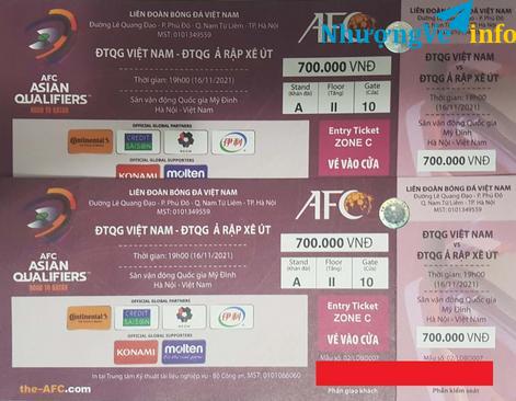 Ảnh Bán cặp vé trận Việt Nam - Ả rập (loại 700k) giá thỏa thuận.