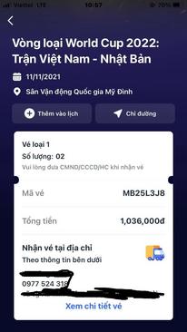 Ảnh Bán 2 cặp vé Việt Nam - Nhật Bản hạng 4