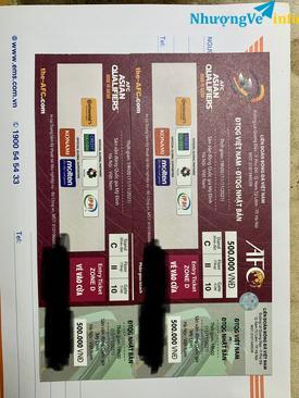 Ảnh pass lại cặp vé bóng đá VN Nhật