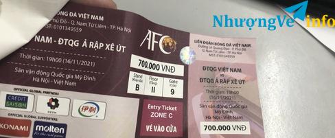 Ảnh Nhượng lại cặp vé trận Việt Nam - Ả Rập