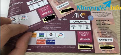 Ảnh Nhượng lại vé Trận Việt Nam - Nhật Bản đúng giá gốc