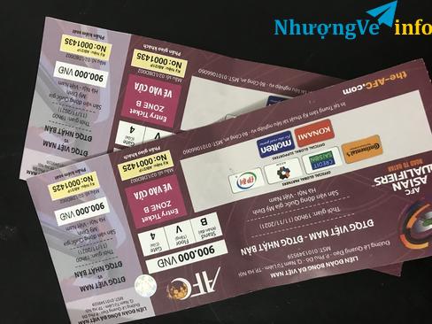 Ảnh Bán cặp vé bóng đá - nhật bản giá 900k