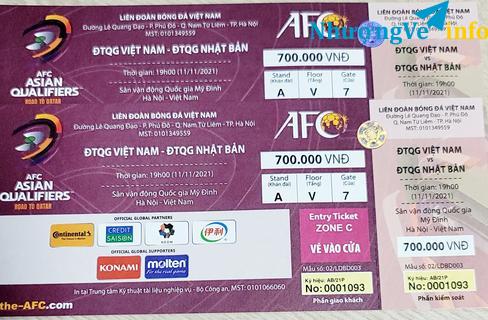 Ảnh Pass nhanh cặp vé bóng đá VN - Nhật loại 700k