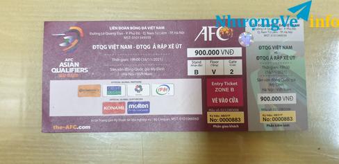 Ảnh Nhượng lại 5 cặp vé VN- Ả rập khán đài B, Tầng V cửa 2 mệnh giá 900k giá 700k/ cặp (350k/vé)