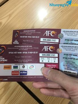 Ảnh Pass lại cặp vé trận bóng đá Việt Nam Vs Ả Rập Xê Út mệnh giá 500K/ vé với giá chỉ còn 500k/cặp
