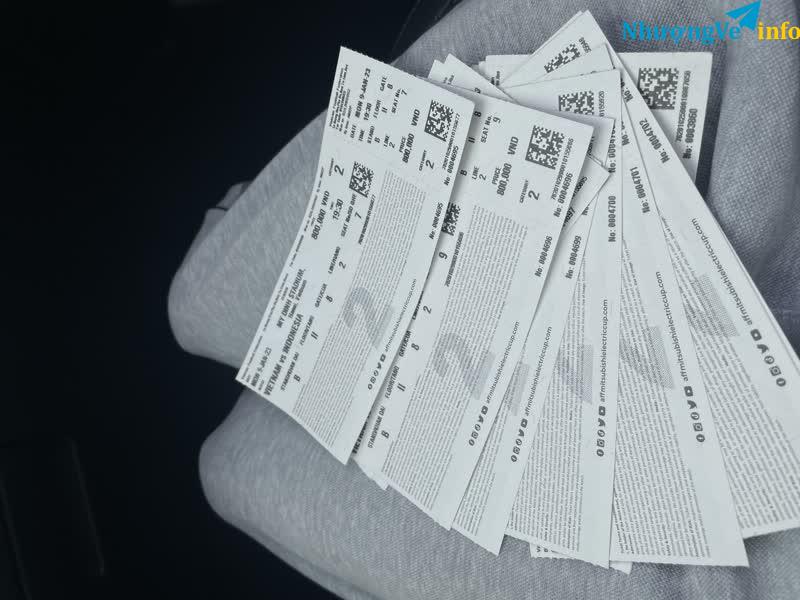 Ảnh Có 6 vé loại 2 trận indo cần bán . Giá sales off cho bác nào liên hệ