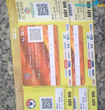Ảnh VÉ MỜI CỬA ĐẸP KHÁN ĐÀI A,B U23 NGÀY 5 VÀ 7/8