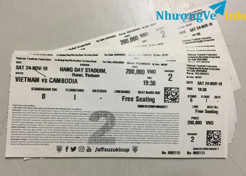 Ảnh Vé Vietnam — Campuchia 24/11 sân Hàng Đâyx