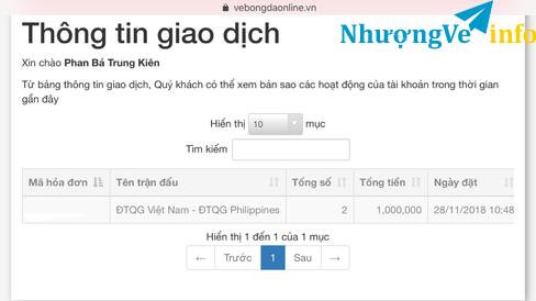 Ảnh Vé bóng đá loại 500k