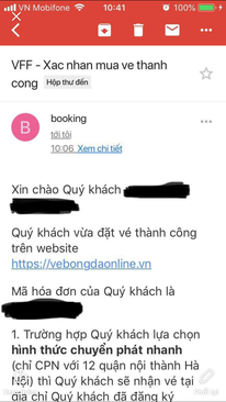 Ảnh Thừa 5 vé khán đài c pass lại cho các bác bán kết lượt về