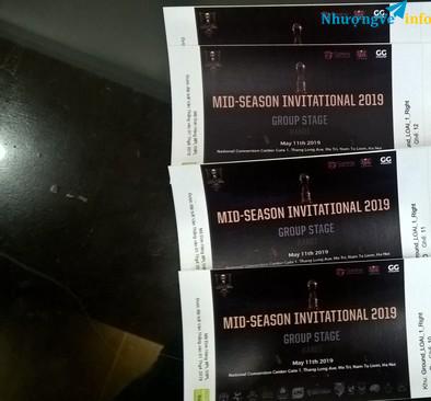 Ảnh Vé sự kiện MSI LOL 2019 các ngày 11, 12, 13 / 5 Loại tier 1 chỗ nghồi đẹp