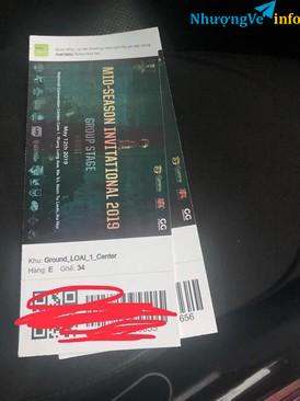 Ảnh PASS lại cặp vé vip MSI ngày 11/5 giá yêu thương Hàng E 45-46 VIP gần khán đài