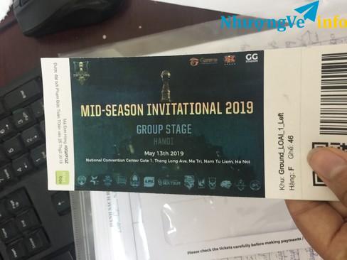 Ảnh Mình cần pas vé MSi 1 vé lẻ và cặp ngày 13/14