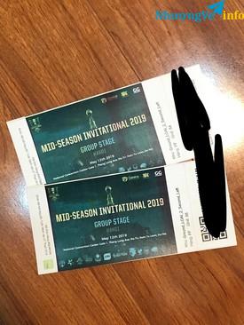 Ảnh Cặp Vé MSI 2019 ngày 12/5 Tier 2
