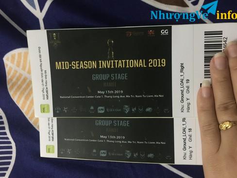Ảnh Pass 4 vé Msi ngay 12/4 hàng G liền nhau ngày hôm nay