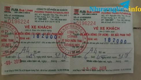 Ảnh Vé xe SÀI GÒN-PHAN THIẾT