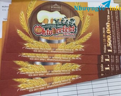 Ảnh [Bán 4 vé] Lễ hội bia Đức Oktoberfest Tối thứ 6 (11/10) Windsor